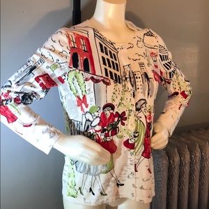 Christopher Banks Shopping Christmas Cardigan Med